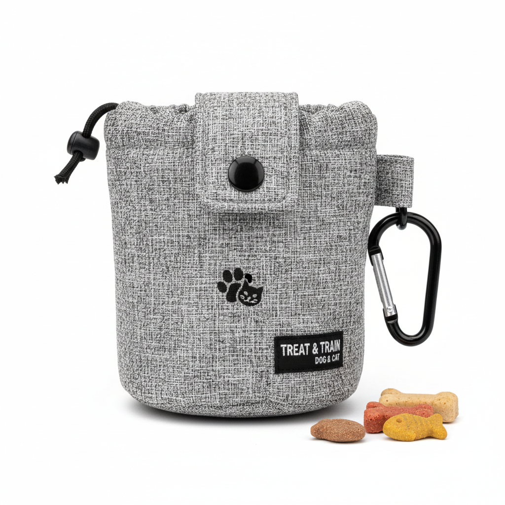 Dog and CAT Treat Pouch, Heather Gray
