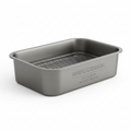 Extra Large Dog Water Bowl – 1.25 Gallon No-Spill Outdoor & Indoor Pet Bowl, Trough Style, Gunmetal Grey